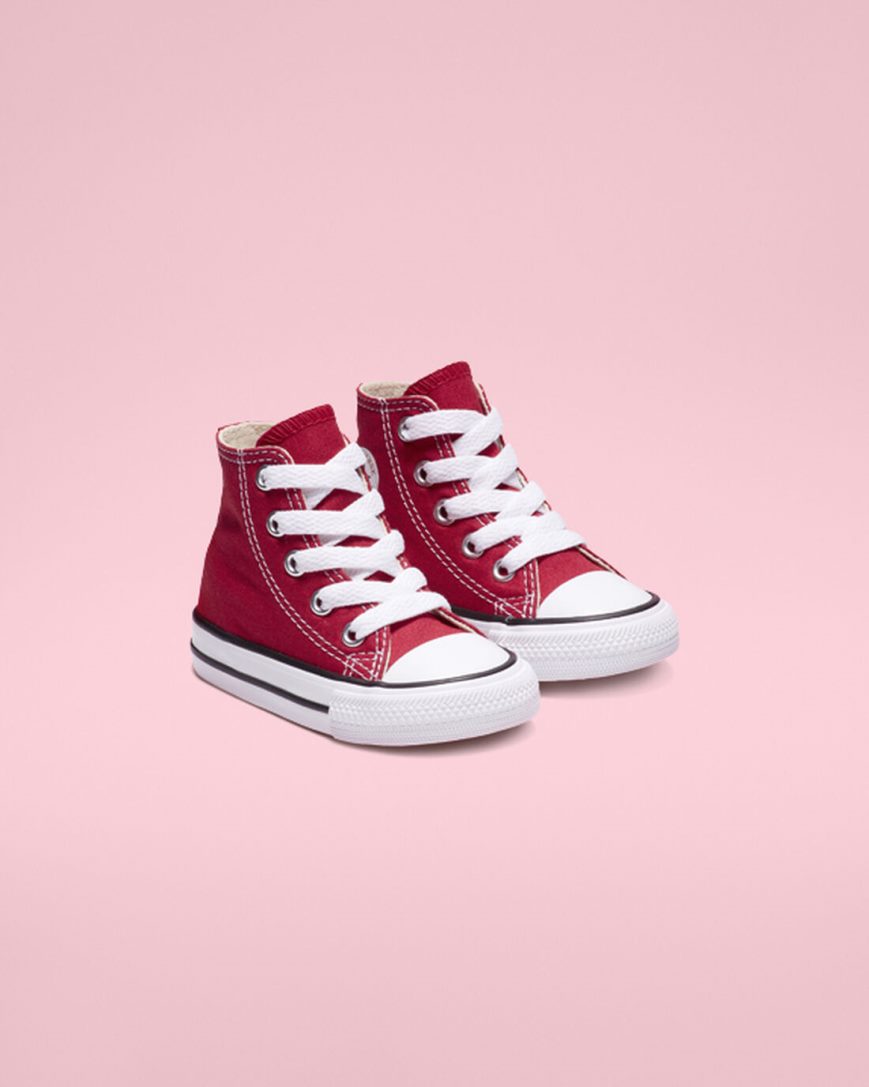 Tenis Converse Chuck Taylor All Star Classicos Cano Alto Menino Vermelhas | PT W087T5P